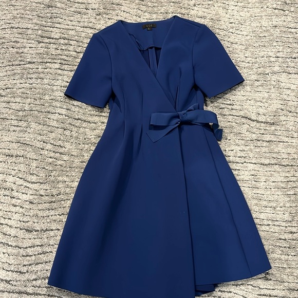 COS Dresses & Skirts - Cos wrap dress in blue size M